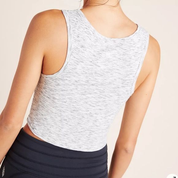 NWT Free People FP Movement New Moon Cropped Twisted Knotted Front Top - Black - Picture 8 of 9